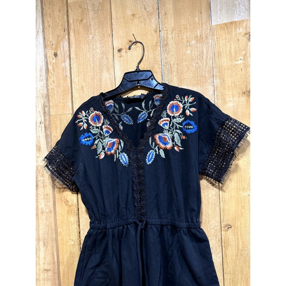 Black Embroidered Dress - Picture 4 of 5